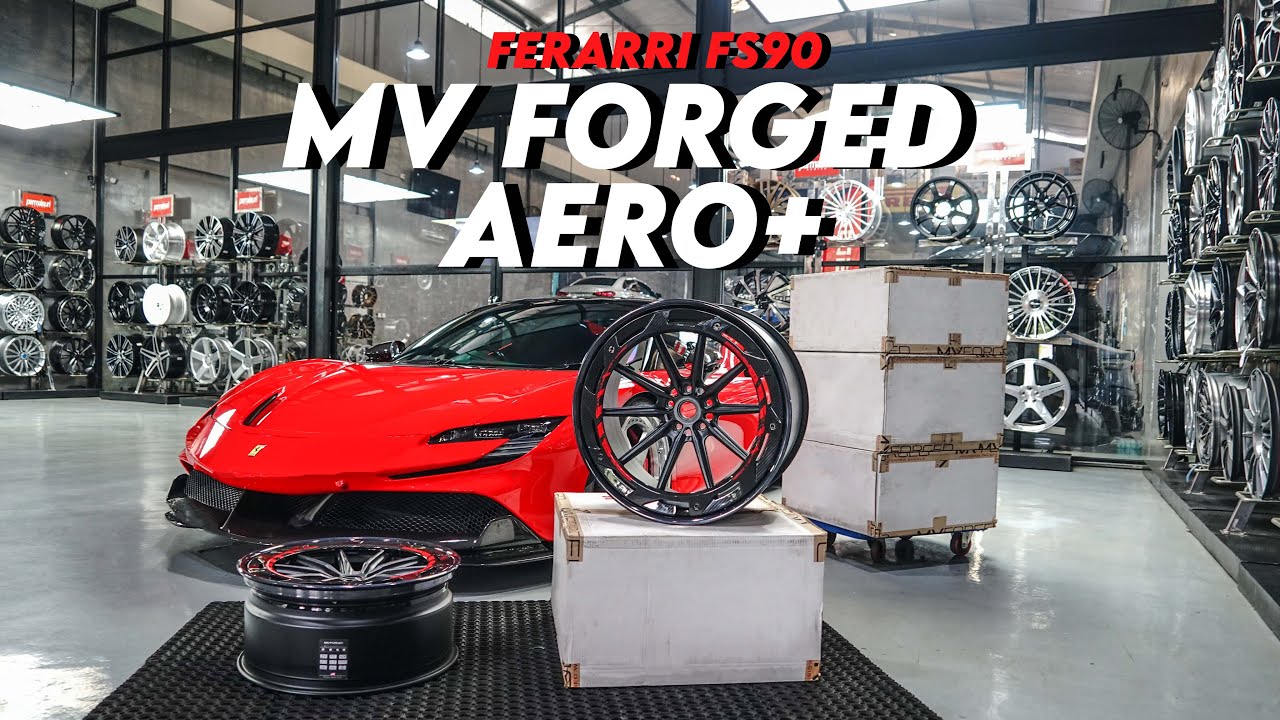 Ferrari SF90 Rosso Spider with Carbon AERO+ wheels from MV Forged