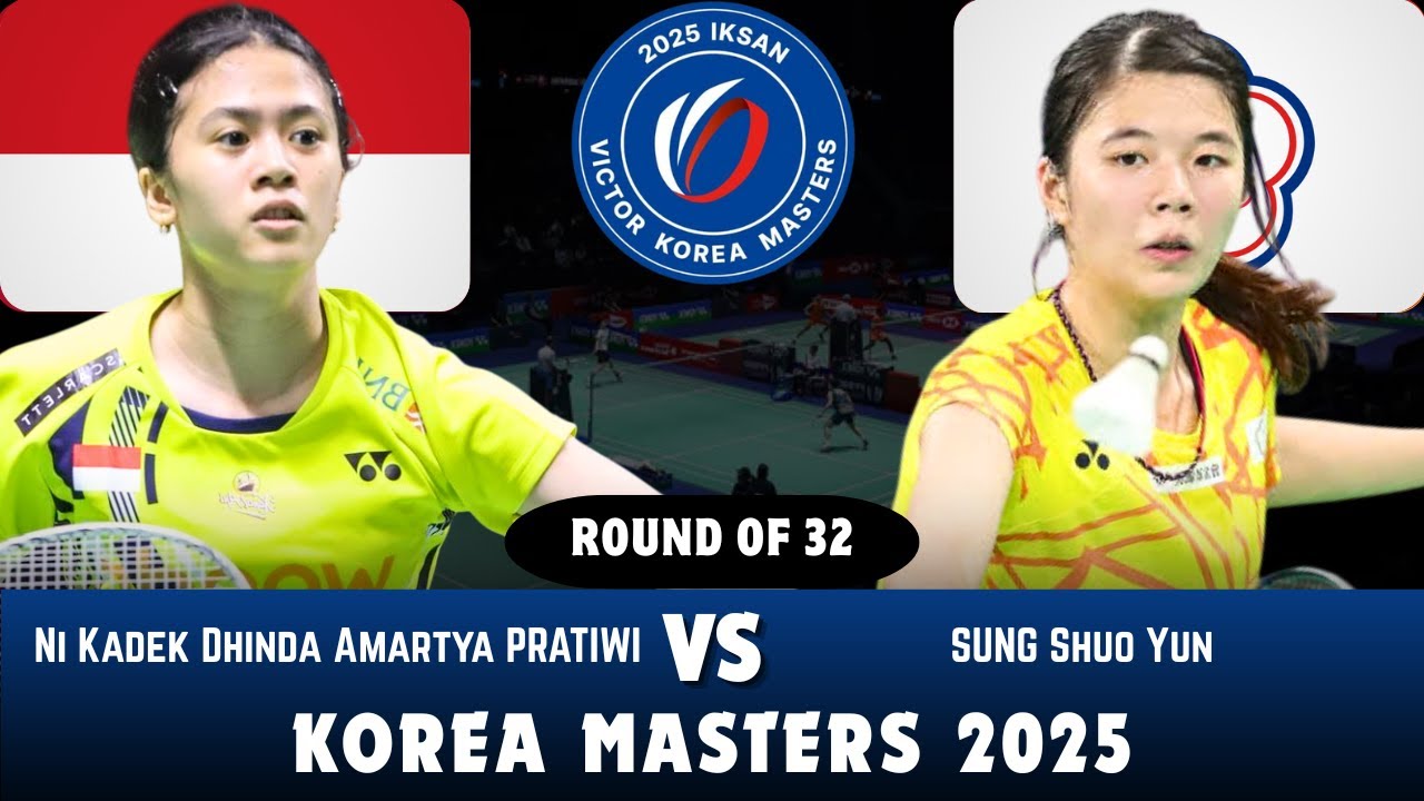 {R32-WS} Ni Kadek Dhinda Amartya Pratiwi (INA) vs Sung Shuo Yun (TPE) - Badminton Korea Masters 2025