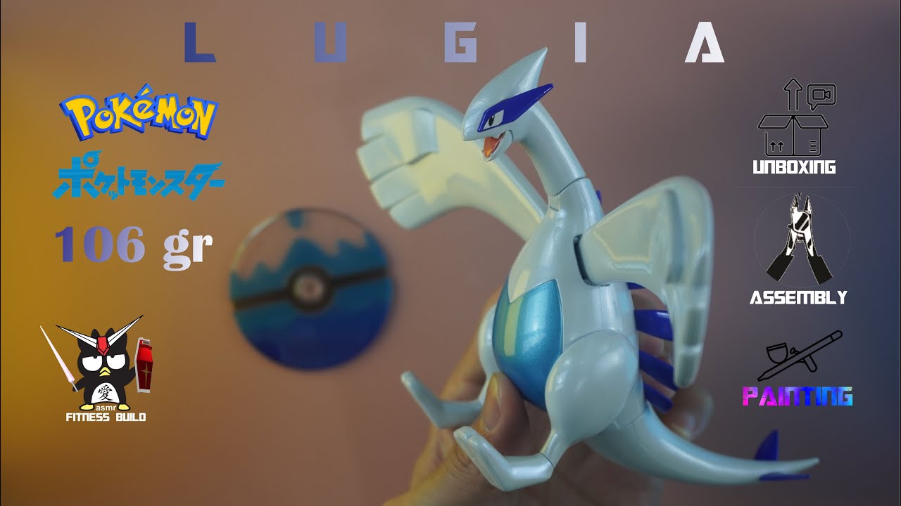 Pokemon Legendary | Lugia | ASMR Build | Fitness Build | Full Repaint | Plamo | Model Kit by Bandai