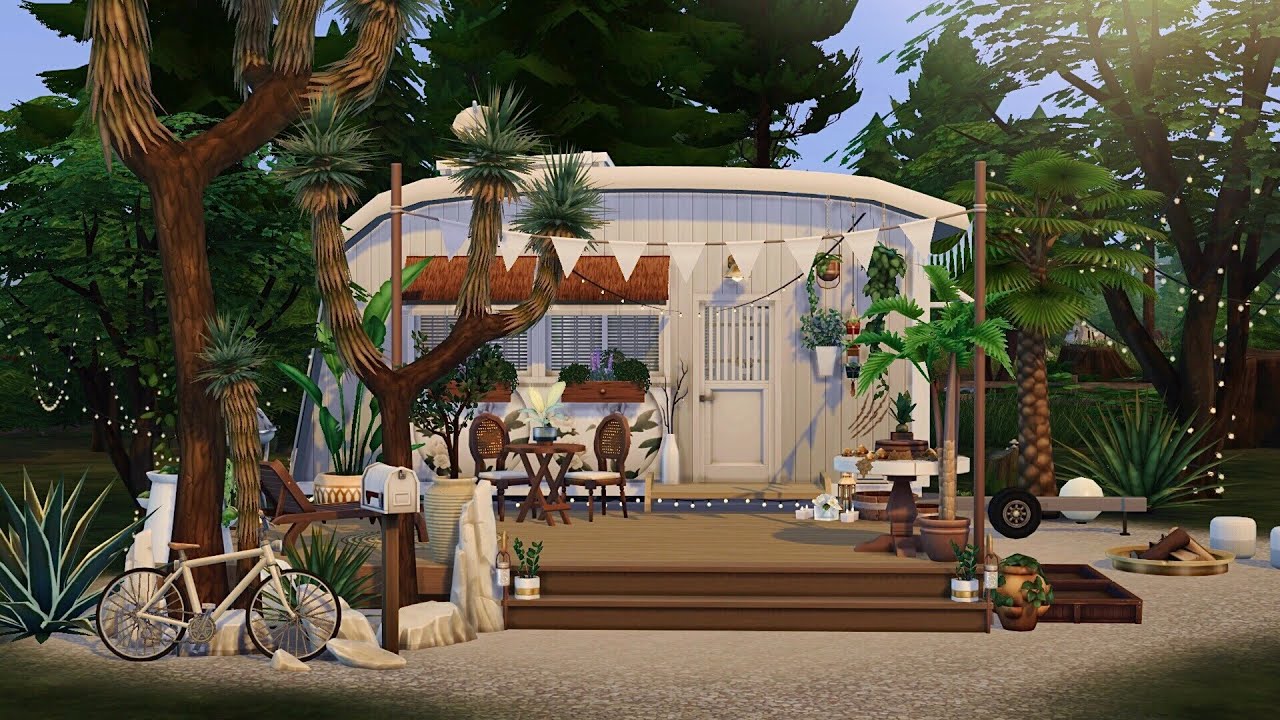 Boho Caravan • The Sims 4 • No CC | Speed Build