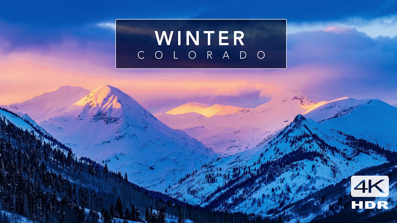 Winter COLORADO 4K - NO MID Ads!!! Enjoy Winter Wonderland Film with Peaceful Music
