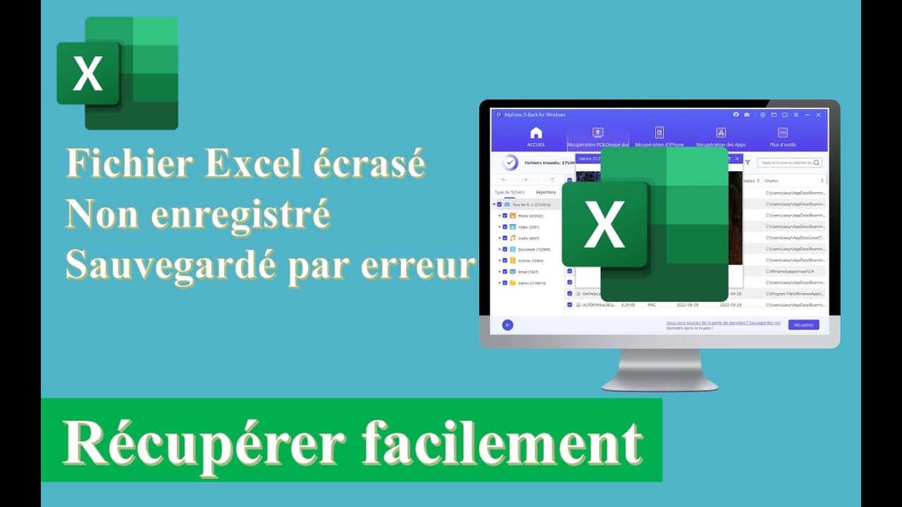 Récupérer un fichier Excel écrasé ou non enregistré ou sauvegardé par erreur