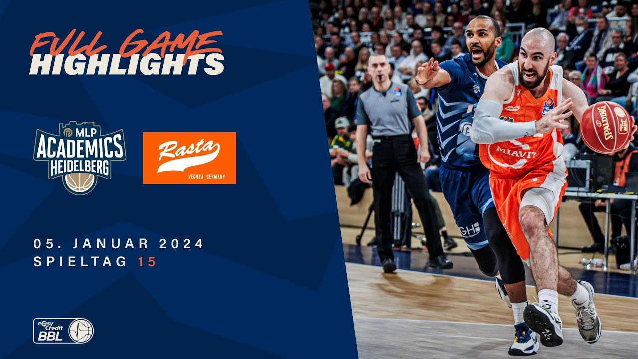 MLP Academics Heidelberg vs. RASTA Vechta - Full Game Highlights - Spieltag 15, Saison 23/24
