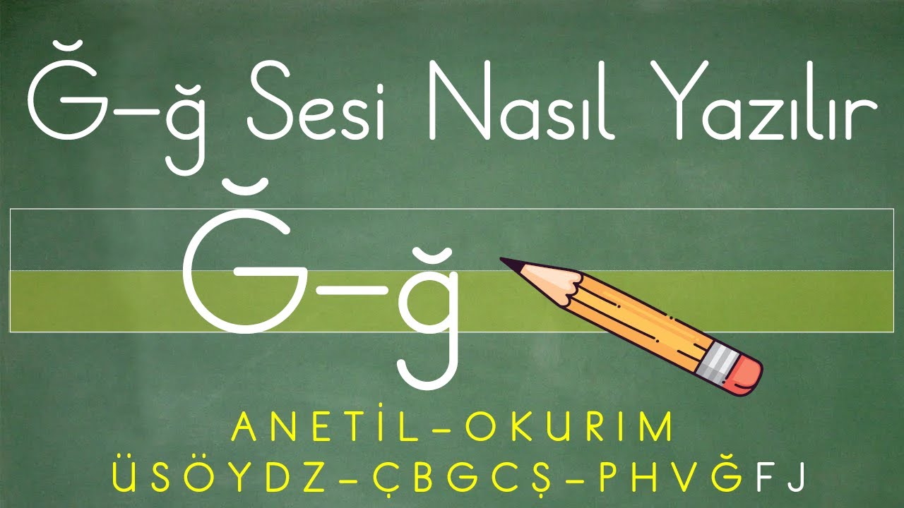 Küçük ğ ve Büyük Ğ Sesinin (Harfinin) Yazılışı