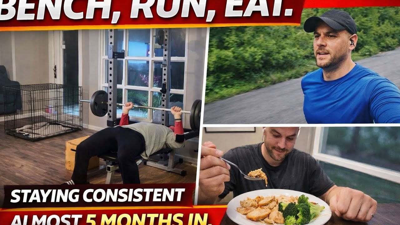 BENCH. RUN. EAT. REPEAT. | 50 LBS DOWN &ndash; BUILT BY CONSISTENCY