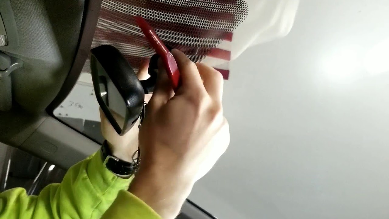 How to remove 2014 honda civic rear view mirror!