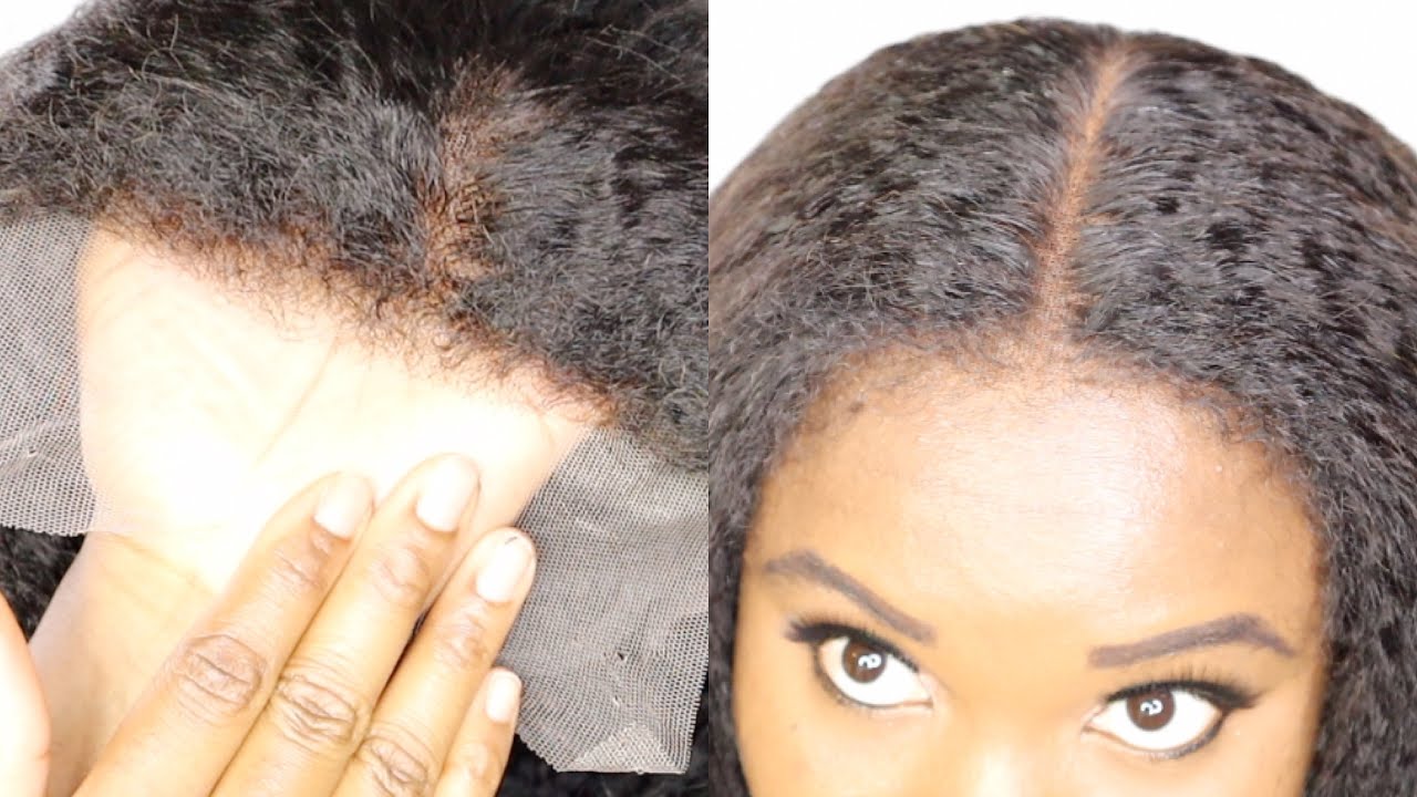NEW AFRO KINKY EDGES 5X5 UNDETECTABLE LACE KINKY STRAIGHT WIG | LUVME 4c Edge Queen