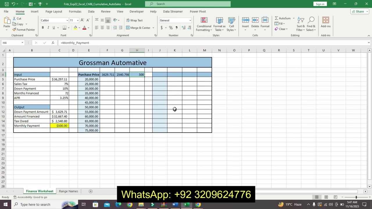 Exp22_Excel_Ch06_Cumulative - AutoSales 1.1 | Excel Chapter 6 Cumulative &ndash; AutoSales