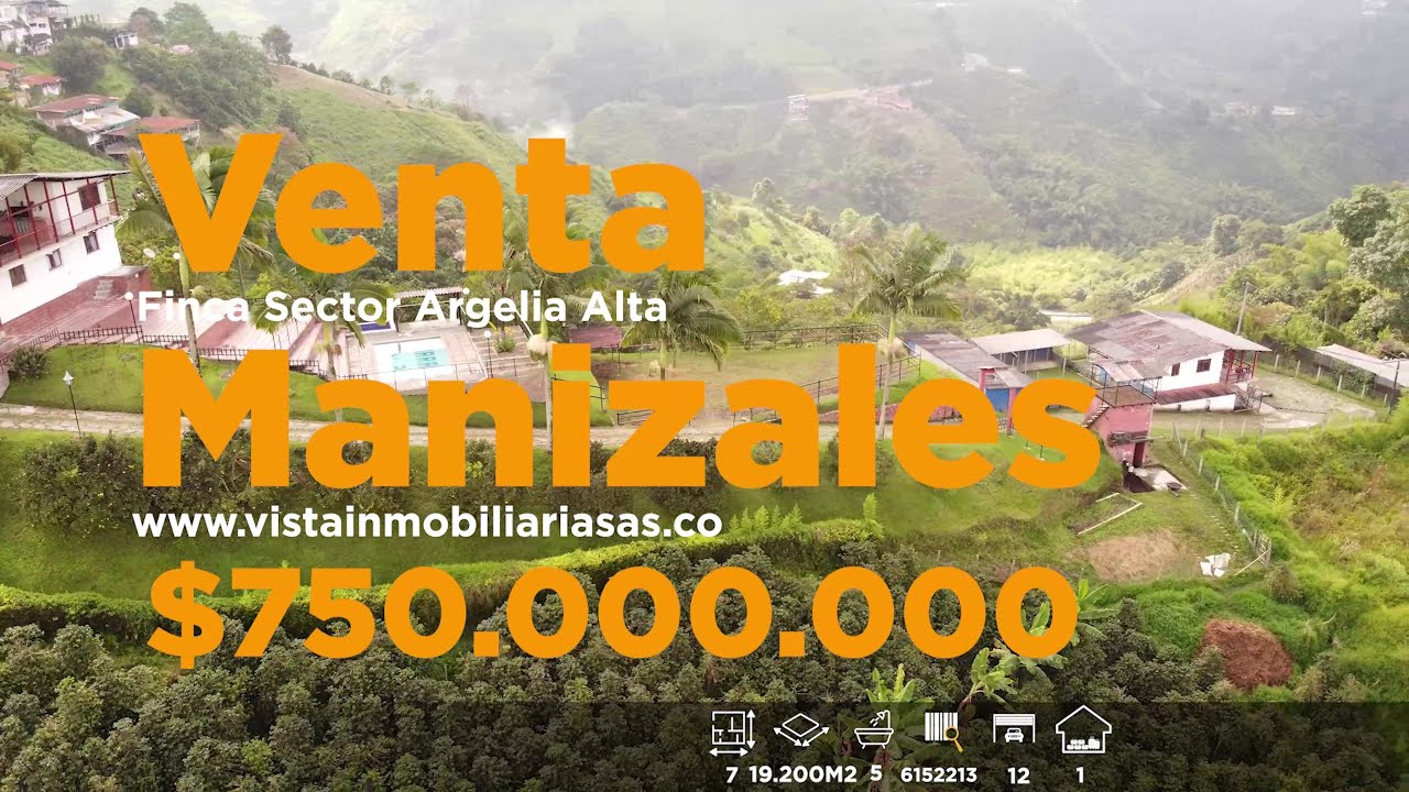 Venta Fantástica Finca en el Sector de Argelia Alta, Manizales, Caldas $ 750.000.000