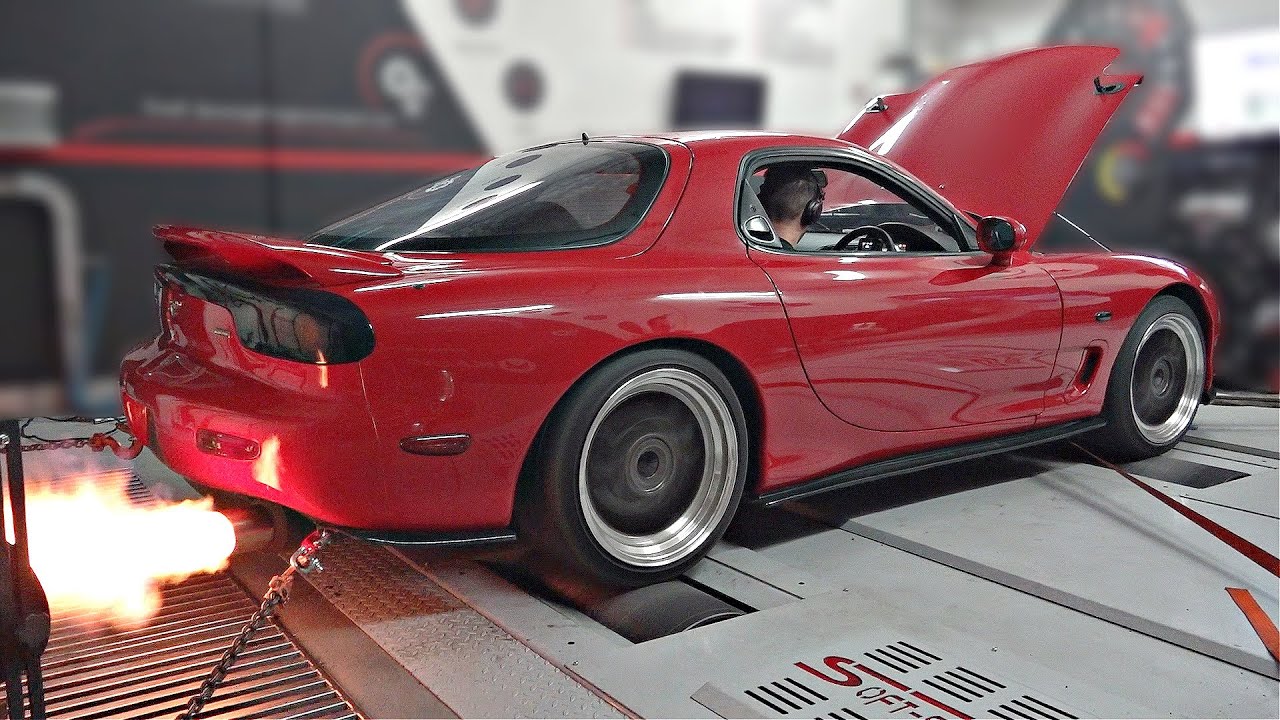 2JZ Swapped Mazda RX-7 feat. 2-Step Launch Control by VA.MA | Dyno Pulls, Accelerations, Burnout!