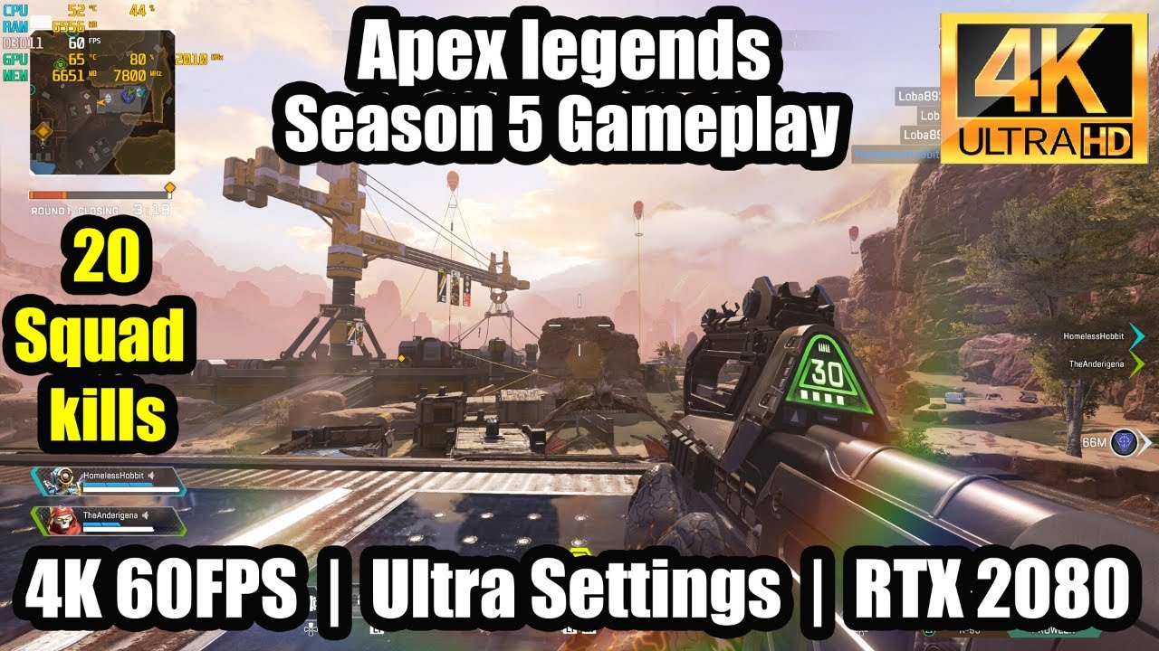 Apex Legends Season 5 PC Gameplay | 4K 60FPS | Ultra Settings | MSI RTX 2080 + I5 9400 ( Full Game )