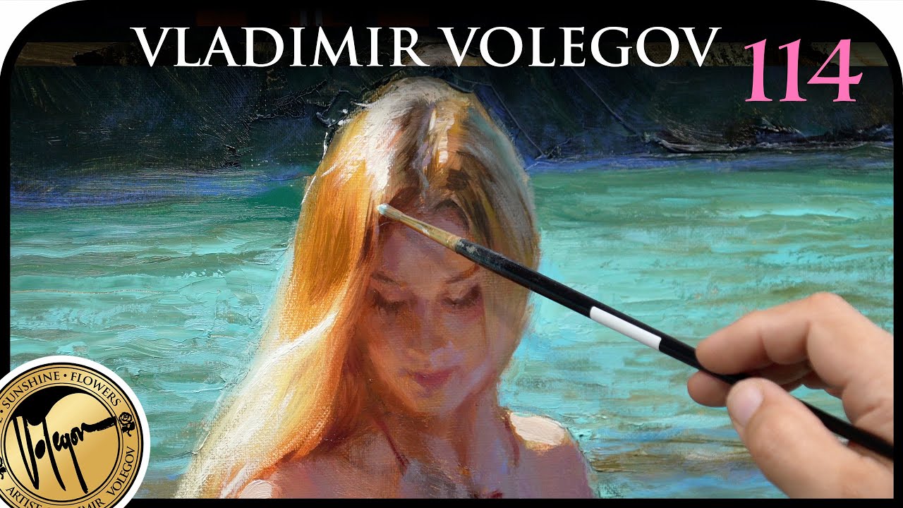 114. Fast painting Saltwater Pearl Oil on Canvas