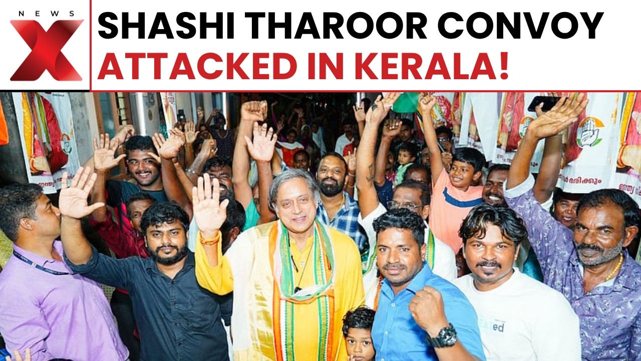 SHOCKING! Shashi Tharoor convoy stopped, aide attacked in Kerala campaign | NewsX