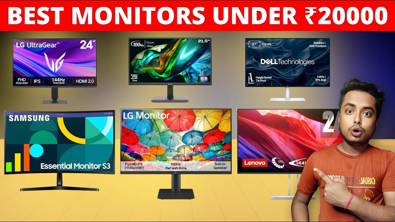 Top 5 Best Monitors Under ₹20000 in 2026⚡|| Best Monitor Under 20000 || Best Monitors 2026