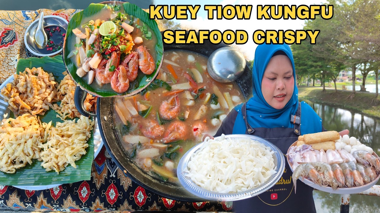 KUEY TEOW KUNGFU SEAFOOD CRISPY || KUEHTIOW YANG RANGUP SEDAP DAN MUDAH DISEDIAKAN