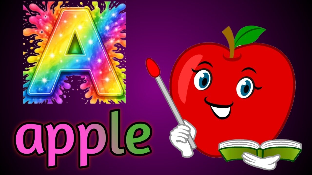 Phonics song 2 with TWO words in 3D -A for airplane -ABC alphabet song with sound