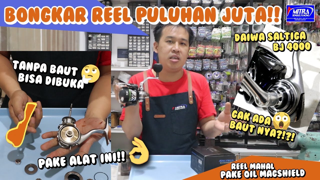 TUTORIAL SERVICE DAIWA SALTIGA BJ 4000 ISI OIL MAGSEALED & BONGKAR HABIS