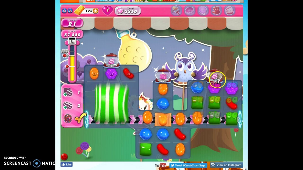 Candy Crush Level 2350 help w/audio tips, hints, tricks