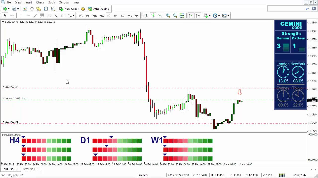 Forex Gemini Code - EURUSD H1 - 5k+ Profit Trade