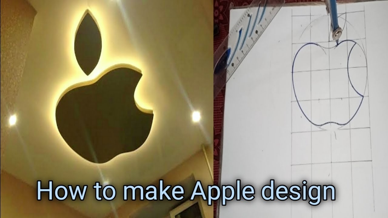 How to mark Apple logo design | Apple ceiling design mark kaise kren