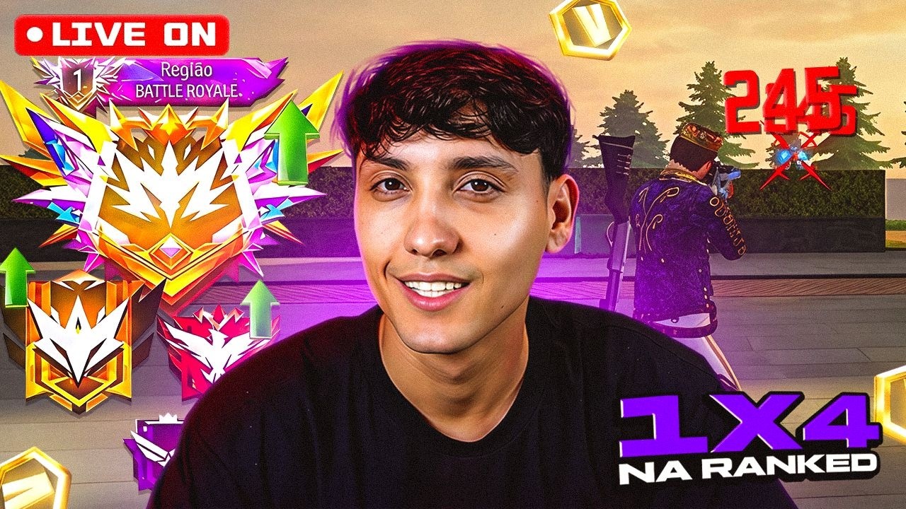 NAO ACEITO PERDER NEHUM BOOYAH HOJE NA RANK ! 🔥FREE FIRE AO VIVO 👻 ONEXT 👻