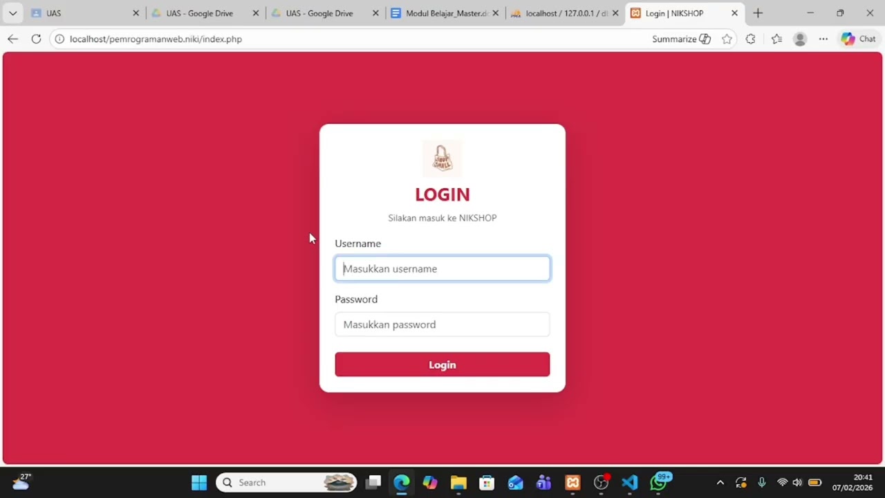 TUGAS UAS MATAKULIAH BAHASA PEMROGRAMAN WEB