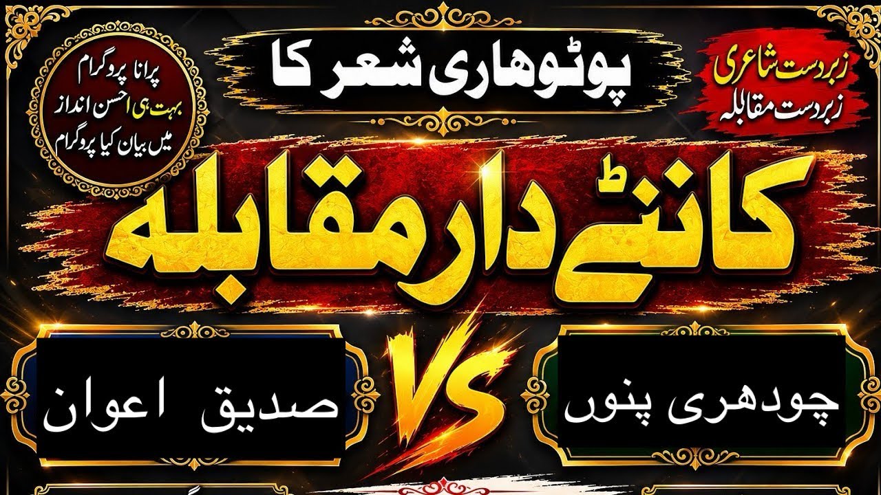 Pothwari Sher Khwani | Sadique Awan vs Ch Punnu (old Memories)
