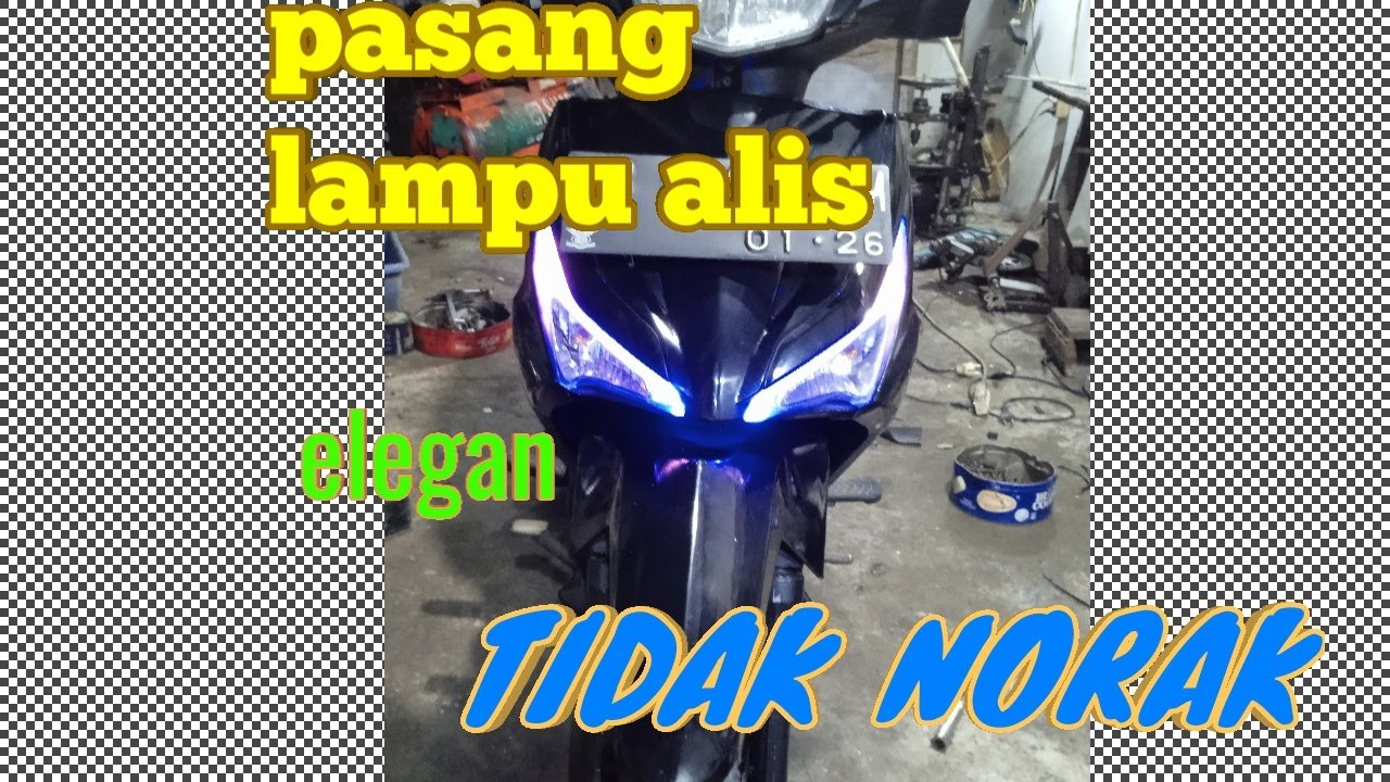 pasang lampu alis supra x 125 fi
