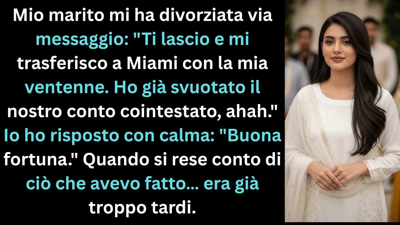 Mio marito mi divorziò via messaggio e svuotò conto non immaginava conseguenze terribili