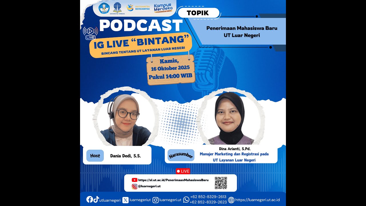 Penerimaan Mahasiswa Baru UT Luar Negeri