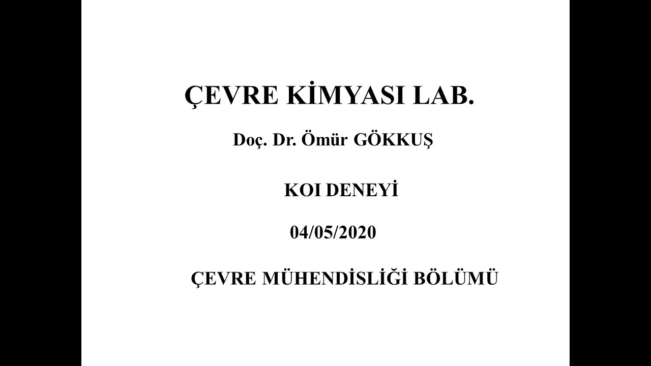 Çevre Kimyası Lab. (KOI)
