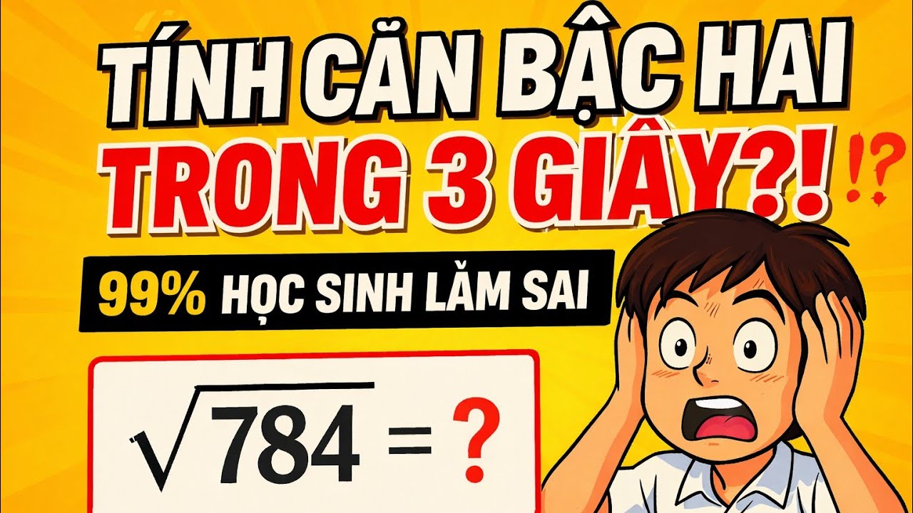 Tính căn bậc hai của bất kỳ số nào trong 3 giây - Mẹo toán học thú vị
