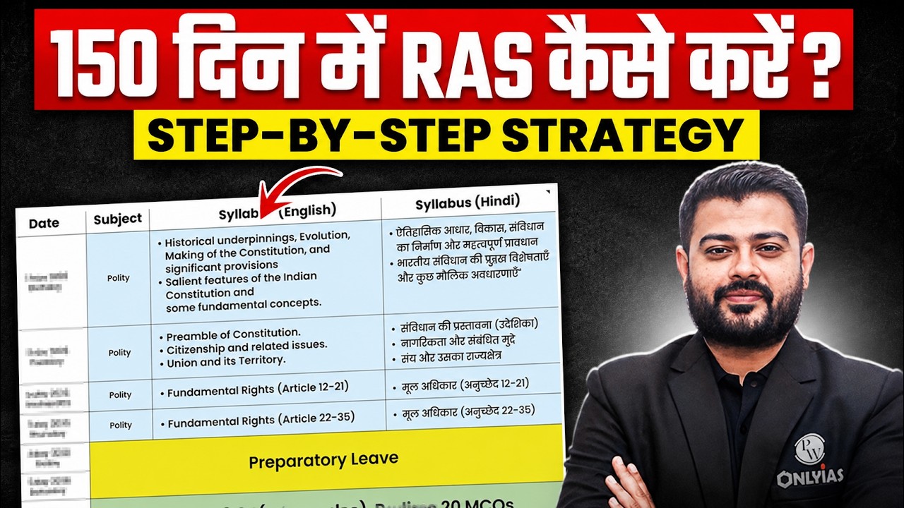 150 दिन में RAS कैसे निकालें? 150 Days Step-by-Step Strategy to crack RAS 2026 | #rpsc #ras
