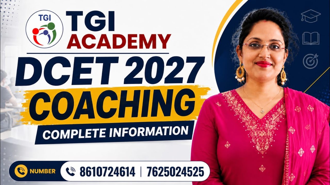 DCET 2027 COACHING COMPLETE INFORMATION | TGI ACADEMY #dcet #kea