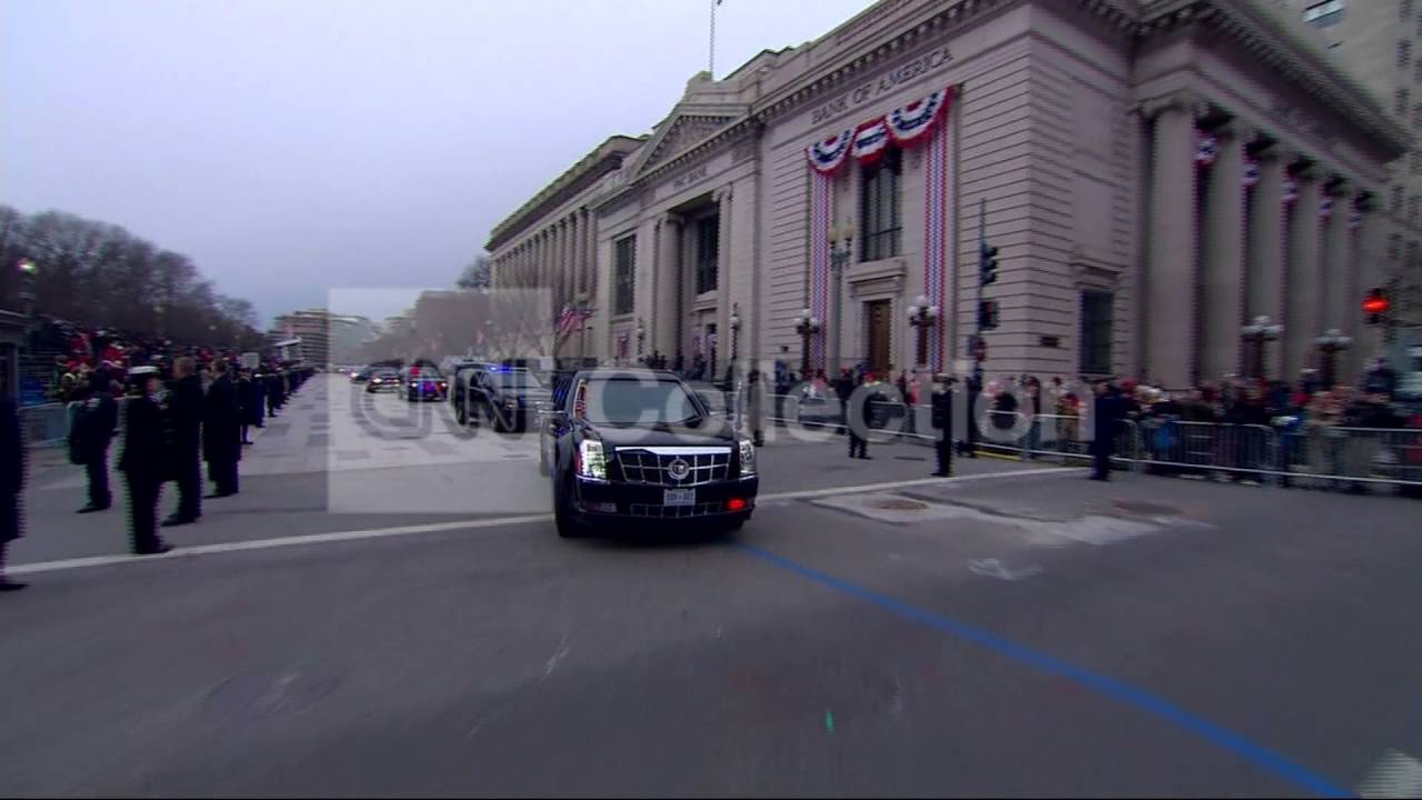INAUGURATION-OBAMA MOTORCADE DRIVING