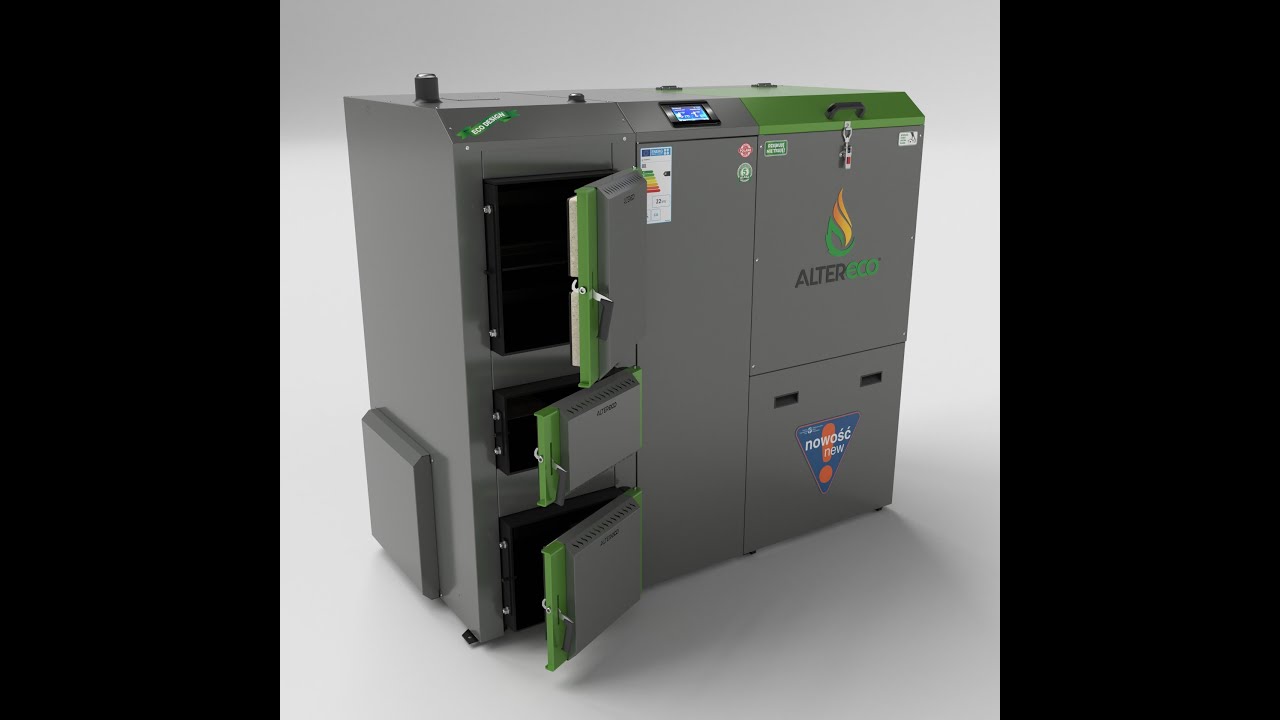 ALTERECO Hybrydowy kocioł na zrębkę oraz pellet, 5 klasa, ecodesing, dofinansowania! Bufor!