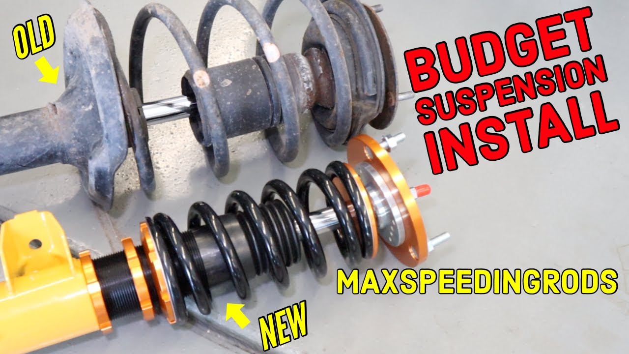 Maxpeeding rods adjustable coilover install and road test - Budget suspension on our BMW E36 build