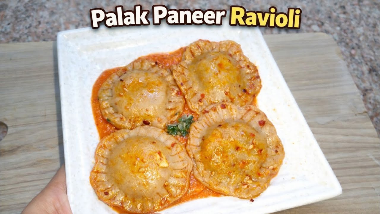 Palak Paneer Ravioli Recipe | Healthy & Tasty Fusion Food | Ghar Par Banaye 