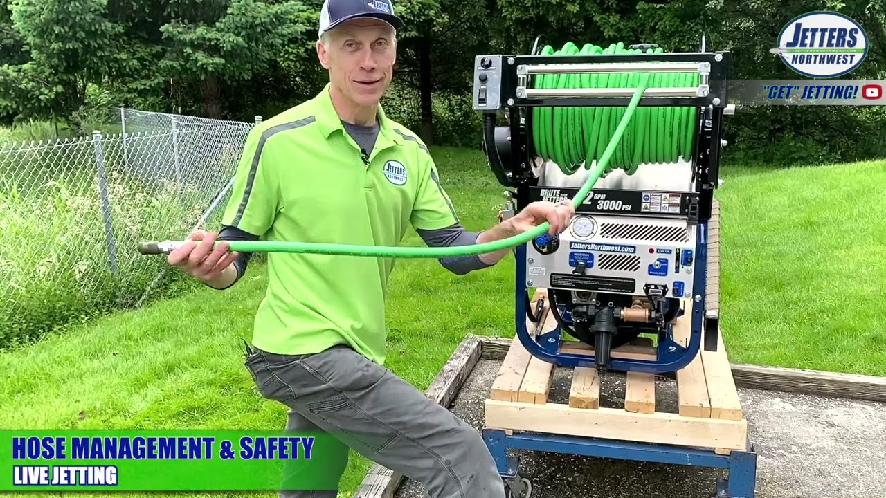 (8 of 8) Brute Jetter TRAINING:  Live Jetting OPERATION, Safety Concerns, & connecting Accessories