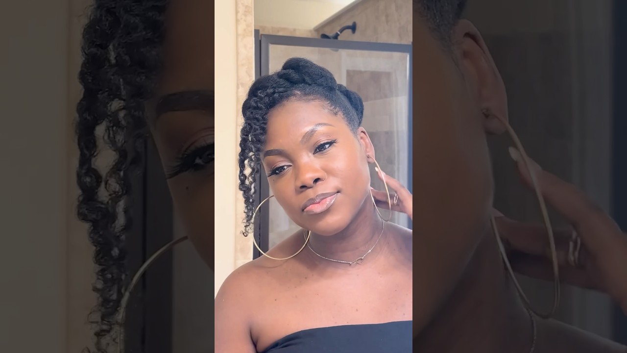 🔥Updo you&rsquo;ll fall in love with #shorts #naturalhairstyles #naturalhairtutorial #protectivestyles