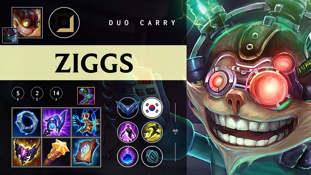 Ziggs Carry vs Ashe - KR Diamond Patch 26.02