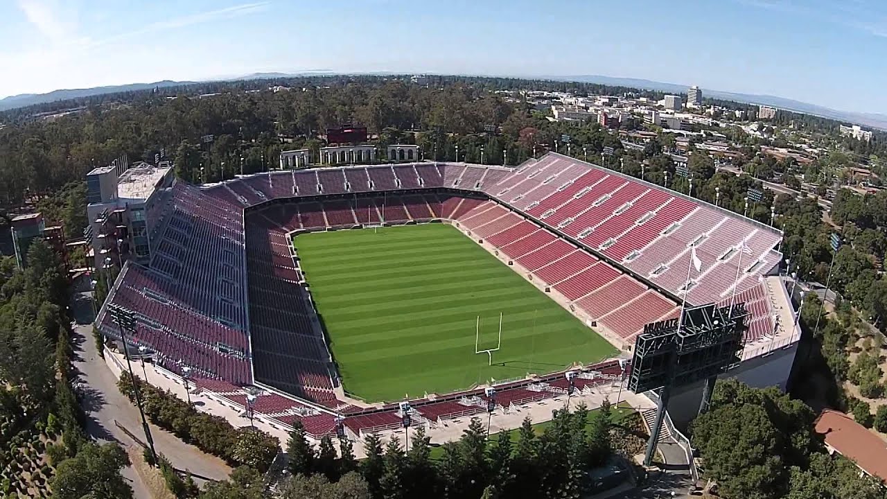 Stanford Stadium With Jumbotrons On