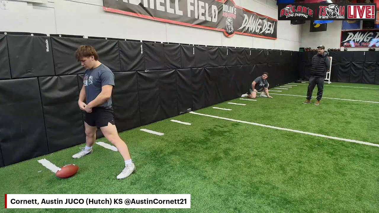 Cornett, Austin JUCO (Hutch) KS @AustinCornett21  #TSIALive #LongSnap @NolanOwenLS @FentressKicking