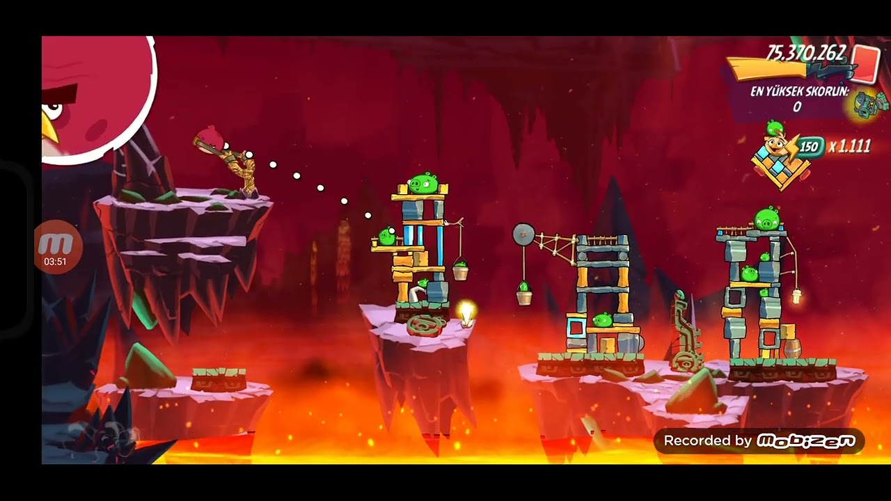 Angry Birds 2 Kudretli Kartal Eğitim Kampı Ekstra Chuck ve Bubbles Kartıyla 7 oda bitirdim 