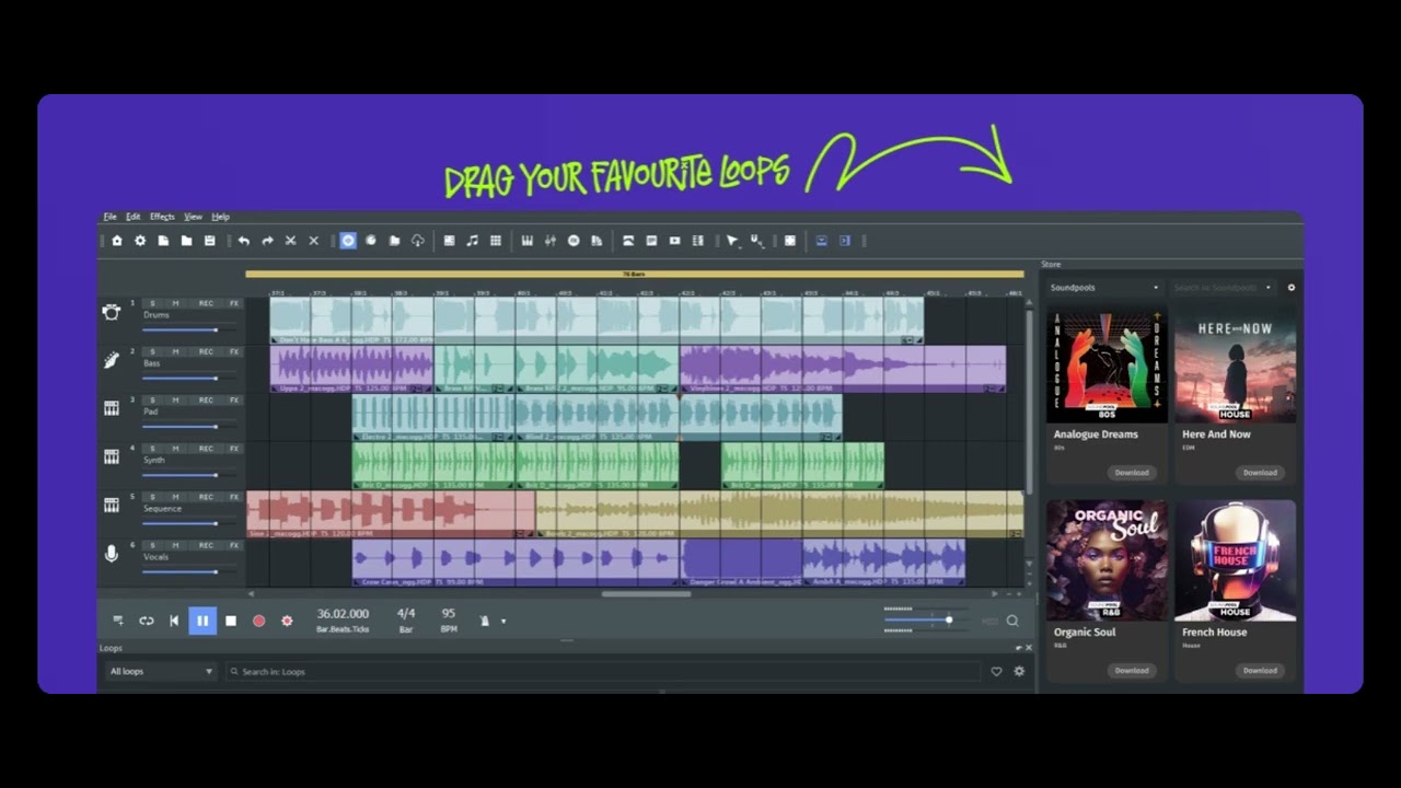 Aspide. Magix music maker 2026. Drag your files.