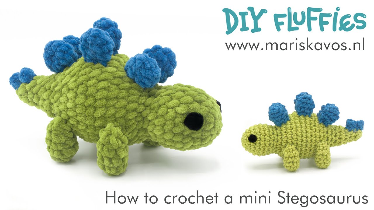 How to crochet a dino stegosaurus dinosaurus Amigurumi tutorial