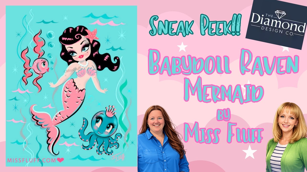 Babydoll Raven Mermaid 🧜&zwj;♀️✨ SNEAK PEEK | Miss Fluff | The Diamond Design Co