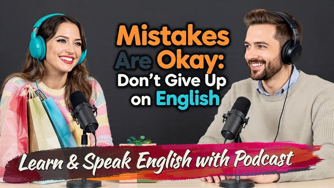 English podcast for easy english conversation | Mistakes Are Okay: Don’t Give Up on English