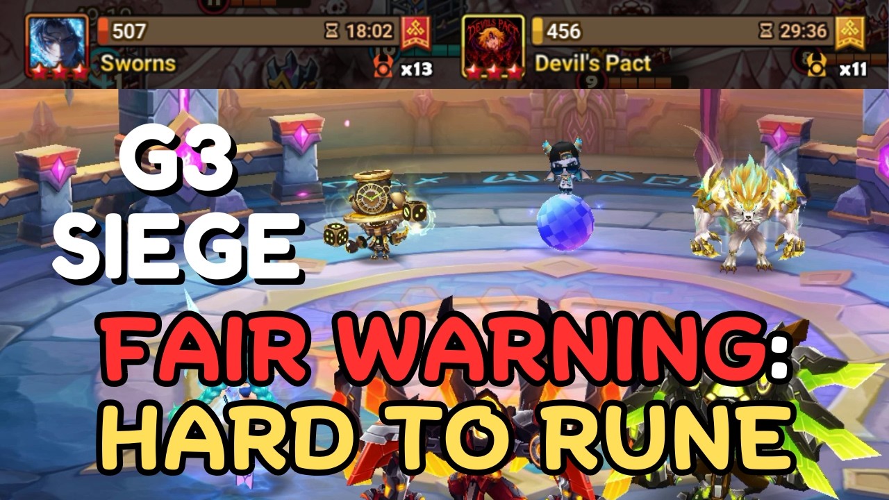 G3 SIEGE : Sworns / Devil's Pact - How To Counter Morris Orion Eshir! - Summoners War