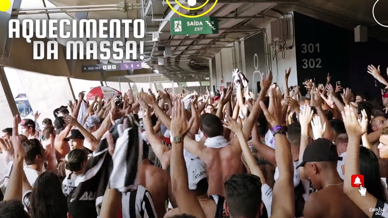 Aquecimento da torcida do Galo no clássico Mineiro